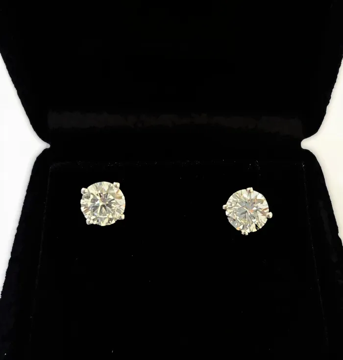 10k White gold Round Earrings Diamond screwback Lab Created Women Men Studs Gold and Diamond Earrings 10k White gold Round Earrings Diamond screwback Lab Created Women Men Studs Gold and Diamond Earrings