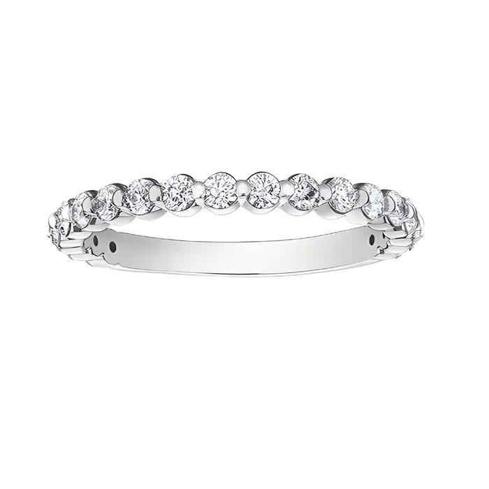 10kt White Gold 050cttw Shared Prong Diamond Band Independent Jewellers Rings 10kt White Gold 050cttw Shared Prong Diamond Band Independent Jewellers Rings
