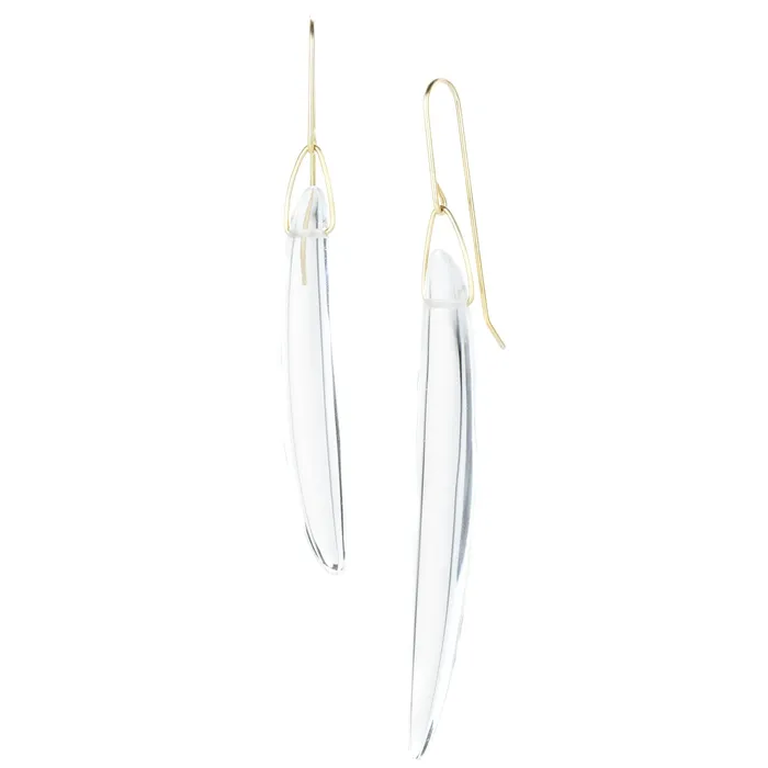 14k Crystal Bean Earrings Gabriella Kiss Earrings