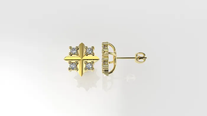 14k Earrings with 8 DIAMONDS VS1 it is for daily use CROSS Prongs JCM DESIGN JEWELRY Earrings 14k Earrings with 8 DIAMONDS VS1 it is for daily use CROSS Prongs JCM DESIGN JEWELRY Earrings
