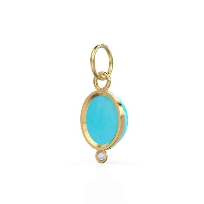 14k Gold Arizona Turquoise Pendant With Diamond Gemstone Findings Birthstone Oval Turquoise Sleeping Beauty Solid Gold bezel Jalvi Co PreStyled Sets 14k Gold Arizona Turquoise Pendant With Diamond Gemstone Findings Birthstone Oval Turquoise Sleeping Beauty Solid Gold bezel Jalvi Co PreStyled Sets
