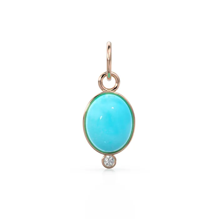 14k Gold Arizona Turquoise Pendant With Diamond Gemstone Findings Birthstone Oval Turquoise Sleeping Beauty Solid Gold bezel Jalvi Co PreStyled Sets 14k Gold Arizona Turquoise Pendant With Diamond Gemstone Findings Birthstone Oval Turquoise Sleeping Beauty Solid Gold bezel Jalvi Co PreStyled Sets
