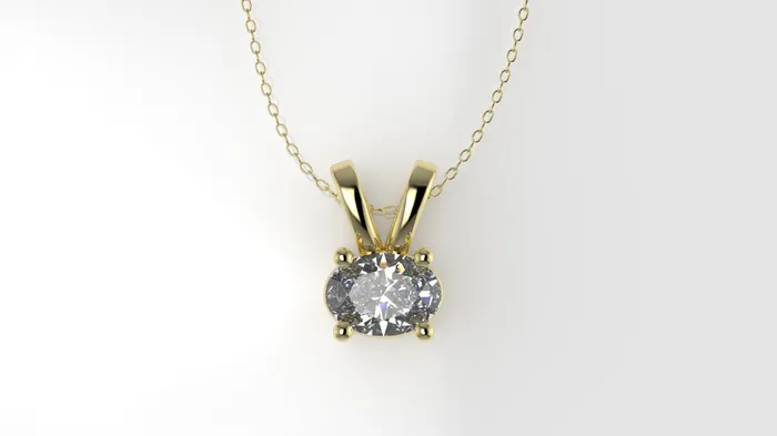 14K Gold Pendant with 1 Oval Diamond VS1 STT Prong Only Pendant Included Bell Jcm 21 jewelry Necklaces 14K Gold Pendant with 1 Oval Diamond VS1 STT Prong Only Pendant Included Bell Jcm 21 jewelry Necklaces