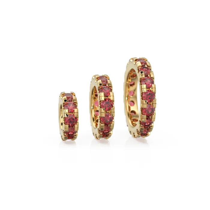 14k Gold Roundel Garnet Charm Garnet Wheel Charm Round Charm Holder Eternity Round Garnet Band Connector January birthstone Jalvi Co Charm Necklaces 14k Gold Roundel Garnet Charm Garnet Wheel Charm Round Charm Holder Eternity Round Garnet Band Connector January birthstone Jalvi Co Charm Necklaces