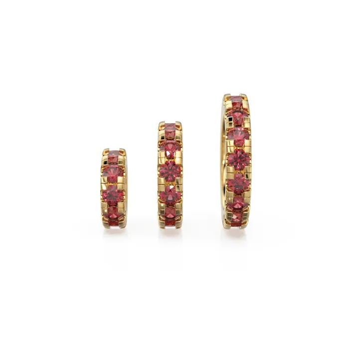 14k Gold Roundel Garnet Charm Garnet Wheel Charm Round Charm Holder Eternity Round Garnet Band Connector January birthstone Jalvi Co Charm Necklaces 14k Gold Roundel Garnet Charm Garnet Wheel Charm Round Charm Holder Eternity Round Garnet Band Connector January birthstone Jalvi Co Charm Necklaces