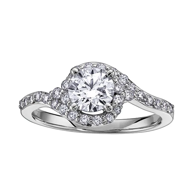 14kt White Gold 100cttw Canadian Diamond Halo Ring Maple Leaf Diamonds Rings 14kt White Gold 100cttw Canadian Diamond Halo Ring Maple Leaf Diamonds Rings