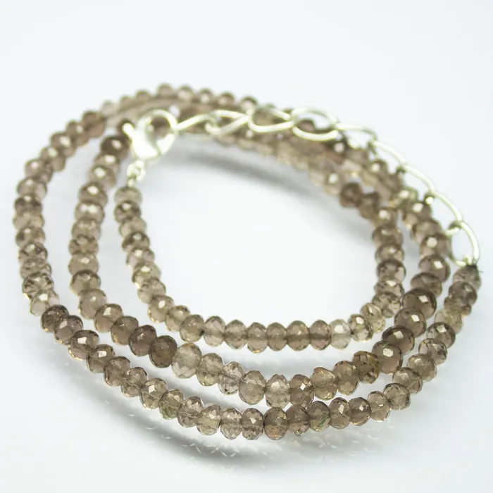 17 inches 4mm 45mm Natural Smoky Quartz Rondelle Beaded Necklace Quartz Necklace Beads Supplies USA Necklaces 17 inches 4mm 45mm Natural Smoky Quartz Rondelle Beaded Necklace Quartz Necklace Beads Supplies USA Necklaces
