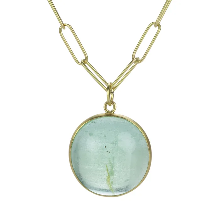 18k Cats Eye Emerald Pendant Pendant Only Maria Beaulieu Necklaces