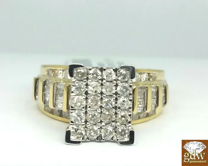 1CT REAL Diamond 10k Yellow Gold ladies Ring Wedding Anniversary Women Ring REAL Gold and Diamond Rings