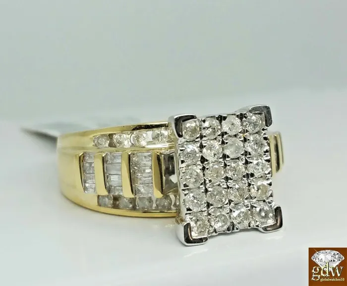 1CT REAL Diamond 10k Yellow Gold ladies Ring Wedding Anniversary Women Ring REAL Gold and Diamond Rings