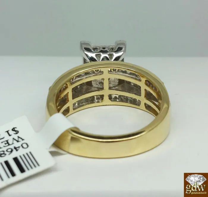 1CT REAL Diamond 10k Yellow Gold ladies Ring Wedding Anniversary Women Ring REAL Gold and Diamond Rings