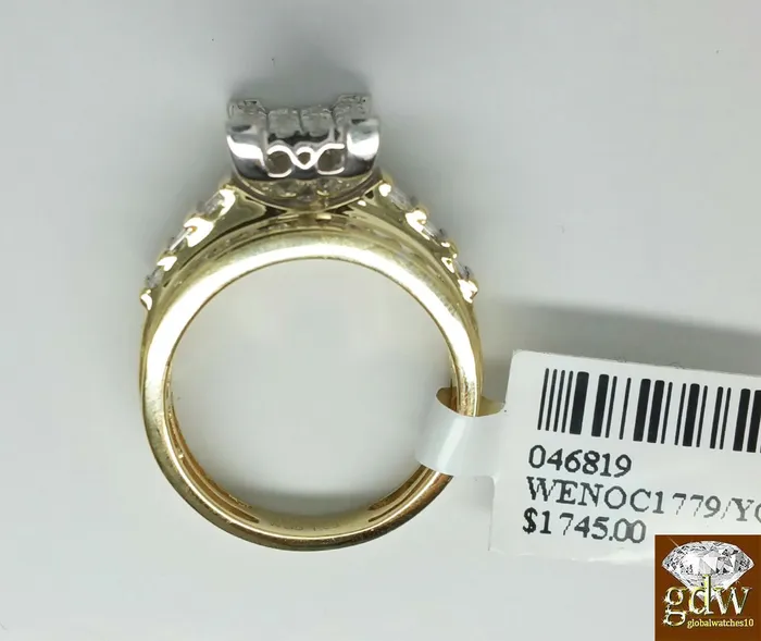 1CT REAL Diamond 10k Yellow Gold ladies Ring Wedding Anniversary Women Ring REAL Gold and Diamond Rings