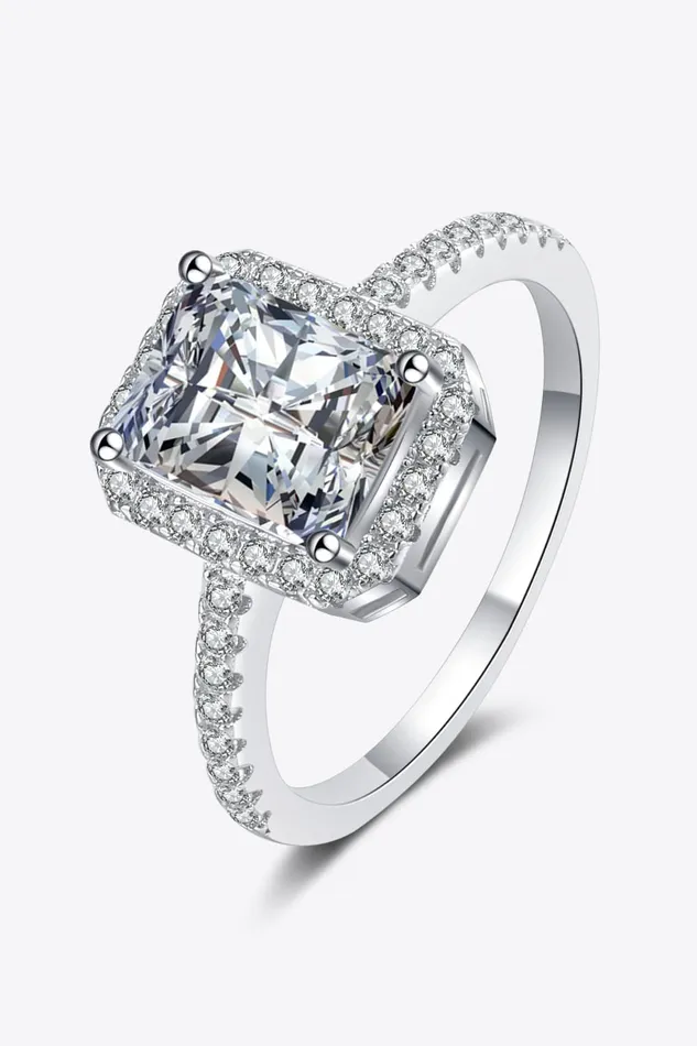 2 Carat Moissanite 925 Sterling Silver Halo Ring Trendsi Rings