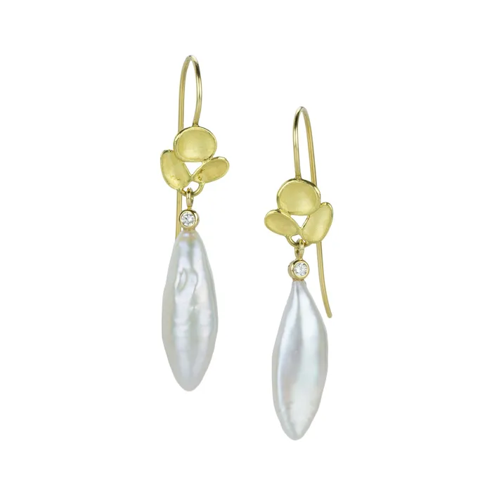 American Mississippi Wing Pearl Earrings Barbara Heinrich Earrings