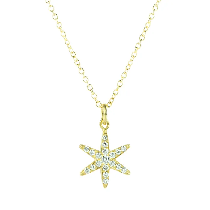 Anne Sportun Necklaces Pave Diamond Star Pendant Necklace