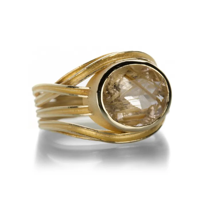 Barbara Heinrich Rings Rutilated Quartz Wrap Ring
