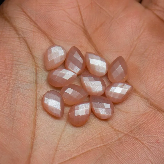 Beads Supplies USA Natural Peach Moonstone Checker Cut Pear Drop Side Drill Loose Gemstone Beads 8pc 10x7mm Earrings Beads Supplies USA Natural Peach Moonstone Checker Cut Pear Drop Side Drill Loose Gemstone Beads 8pc 10x7mm Earrings