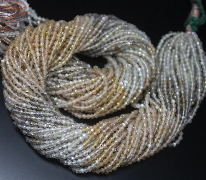 Beads Supplies USA Rings 13 Full Strand Multi Rutilated Quartz Faceted Round Cut Shape Gemstone Beads Quartz Beads 210mm Beads Supplies USA Rings 13 Full Strand Multi Rutilated Quartz Faceted Round Cut Shape Gemstone Beads Quartz Beads 210mm