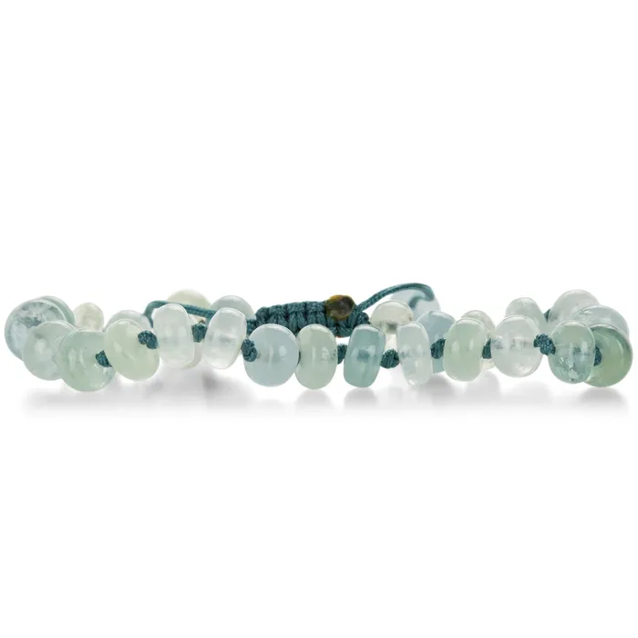 Bracelets 8mm Smooth Multi Tonal Aquamarine Beaded Bracelet Joseph Brooks