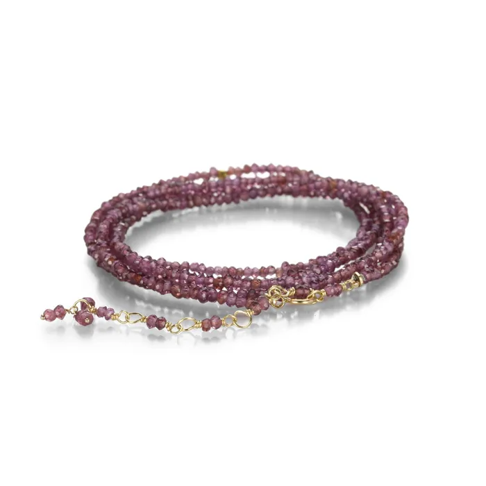 Bracelets Anne Sportun Pink Garnet Wrap Bracelet 34