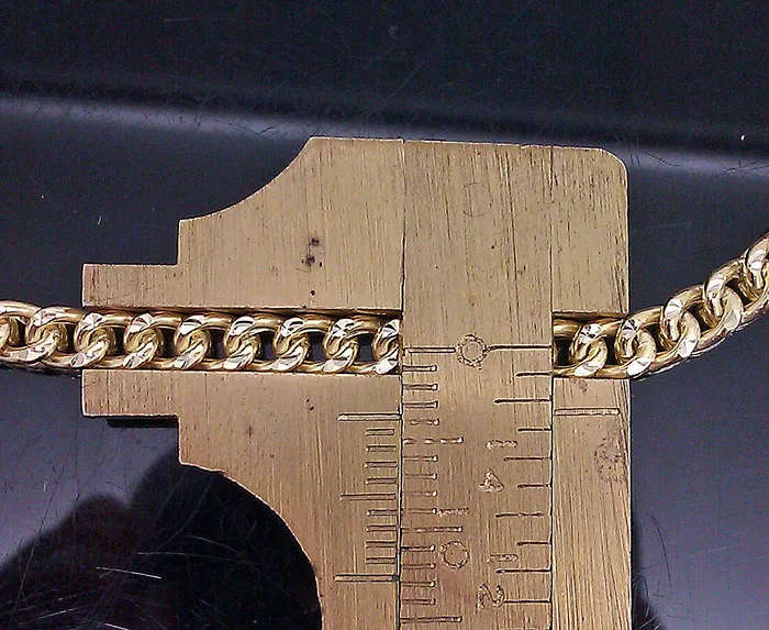 Bracelets Gold and Diamond Real 10k Yellow Gold Franco Ladies Women Bracelet 8 Inch 35mm Rope Cuban Gift