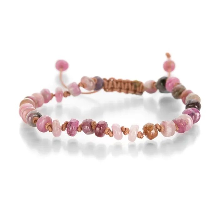 Bracelets Joseph Brooks 6mm Smooth Pink Tourmaline Bead Bracelet