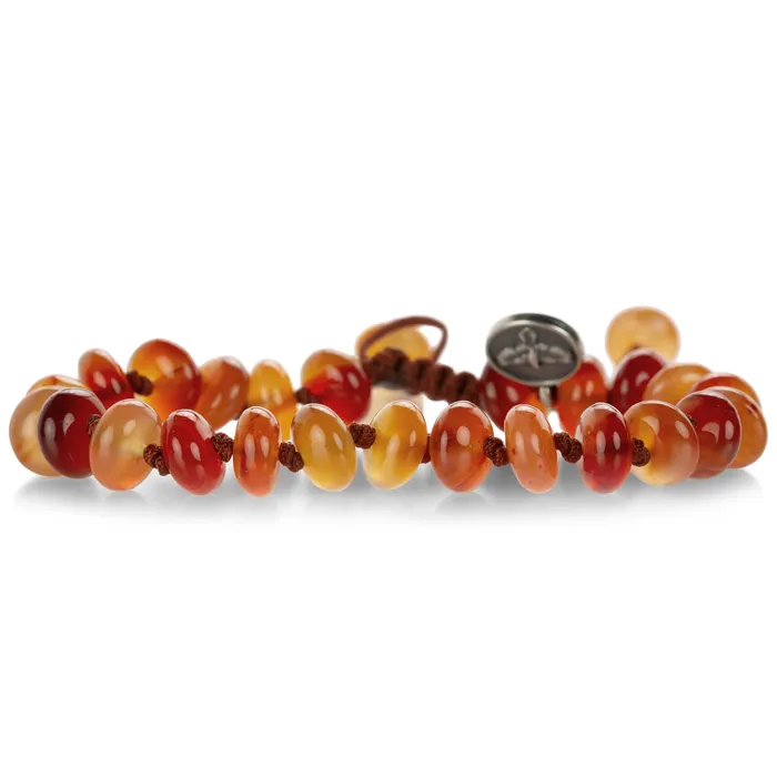 Bracelets Joseph Brooks 8mm Smooth Carnelian Rondelle Bead Bracelet