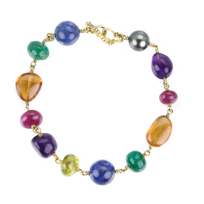 Bracelets Mallary Marks Multicolored Spun Sugar Gemstone Bracelet