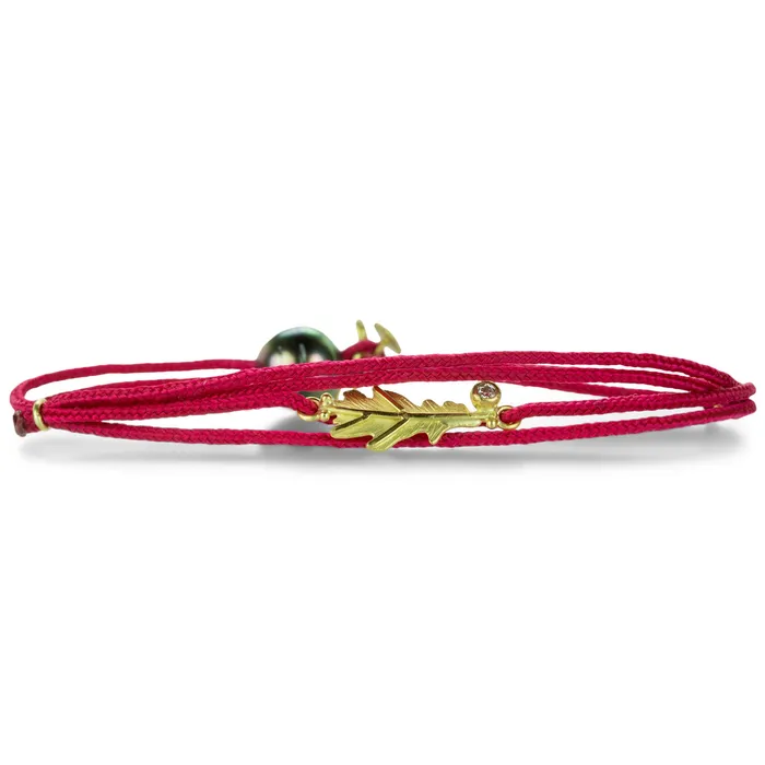 Bracelets Red Multi Strand Leaf Bracelet Lene Vibe