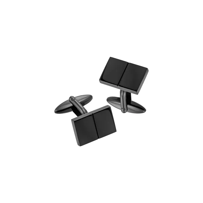 Bracelets Spirito Rosa Aeon Dublin Cufflinks Gunmetal Plated Stainless Steel