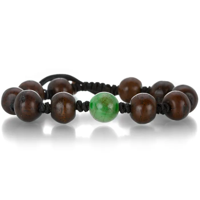 Bracelets Tibetan Prayer Bead Bracelet with Jade Bead Joseph Brooks