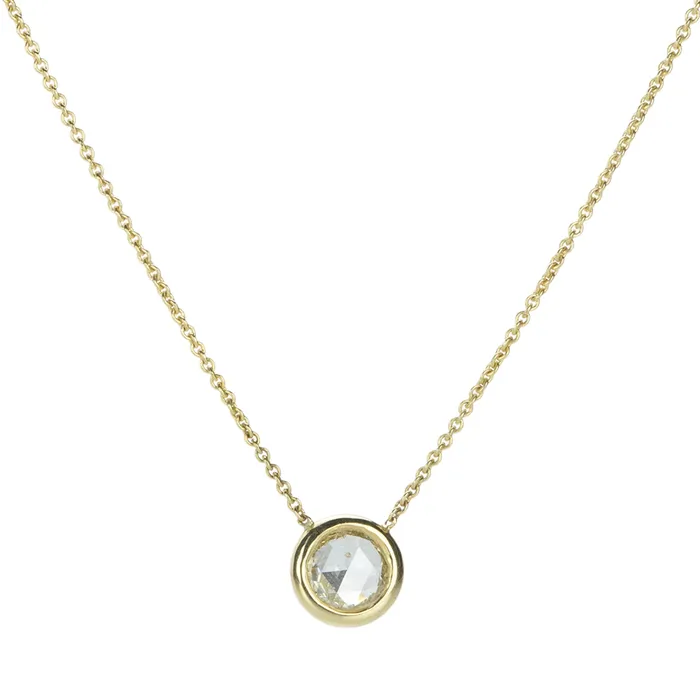 Diana Mitchell Round Rose Cut Diamond Necklace Necklaces