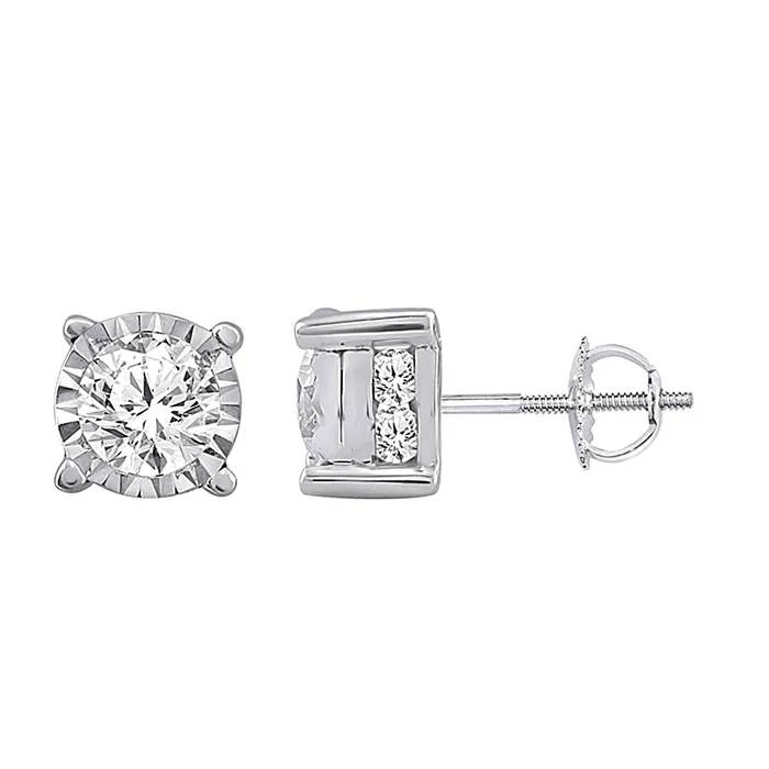 Earrings 10kt White Gold 100cttw Diamond Stud Earrings Independent Jewellers Earrings 10kt White Gold 100cttw Diamond Stud Earrings Independent Jewellers