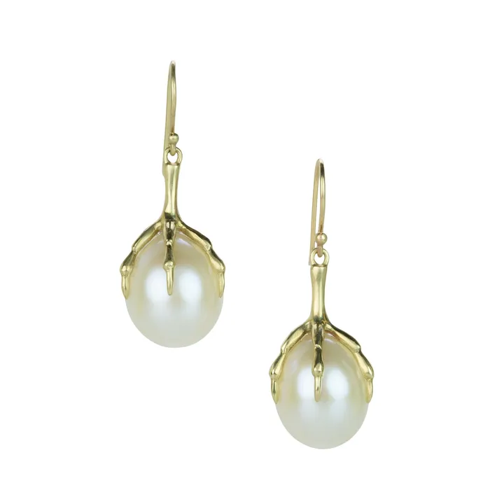 Earrings Annette Ferdinandsen Claw with Pearl Drop Earrings