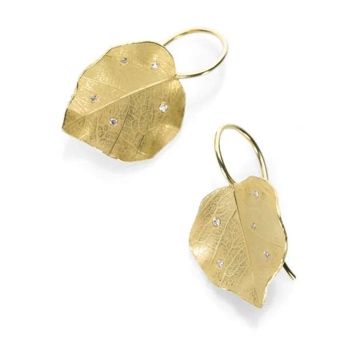 Earrings Barbara Heinrich Violet Leaf Earrings