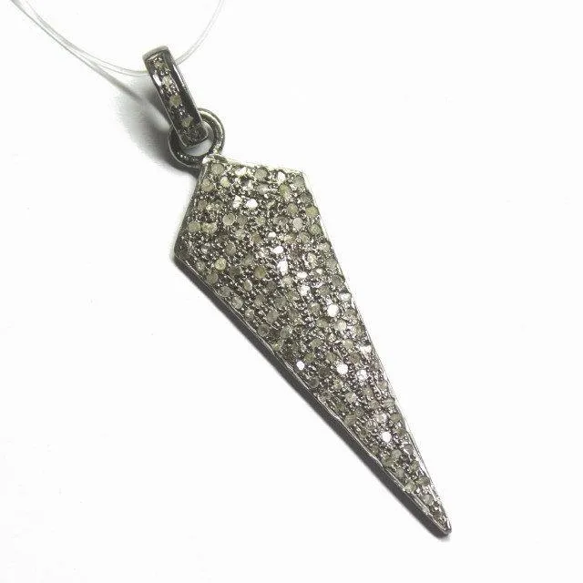 Earrings Beads Supplies USA 1pc Drop Pave Diamond 925 Sterling Silver Gold Vermeil Charm Pendant 53mm x 14mm Earrings Beads Supplies USA 1pc Drop Pave Diamond 925 Sterling Silver Gold Vermeil Charm Pendant 53mm x 14mm