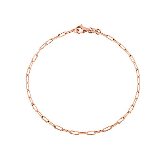 Earrings Independent Jewellers 14kt Rose Gold Paperclip 55 Chain in 18inch