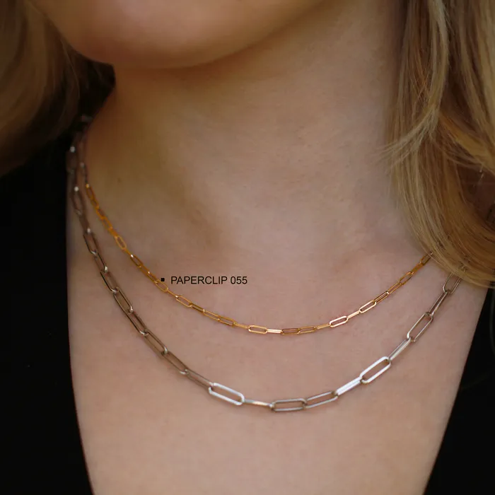 Earrings Independent Jewellers 14kt Rose Gold Paperclip 55 Chain in 18inch Earrings Independent Jewellers 14kt Rose Gold Paperclip 55 Chain in 18inch