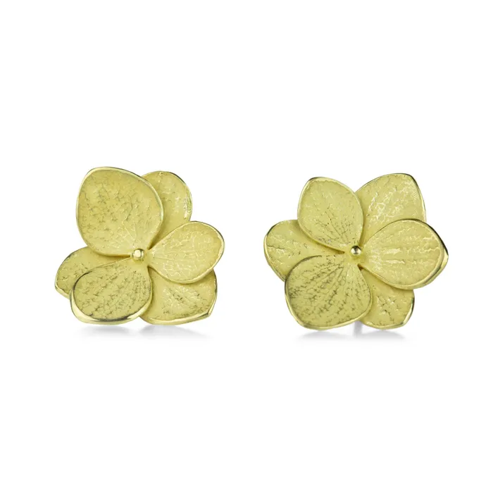 Earrings John Iversen 18k Large Twin Hydrangea Stud Earrings