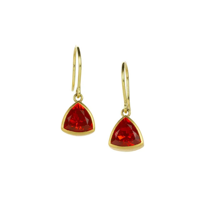 Earrings Mallary Marks Trillion Fire Opal Hard Candy Drop Earrings