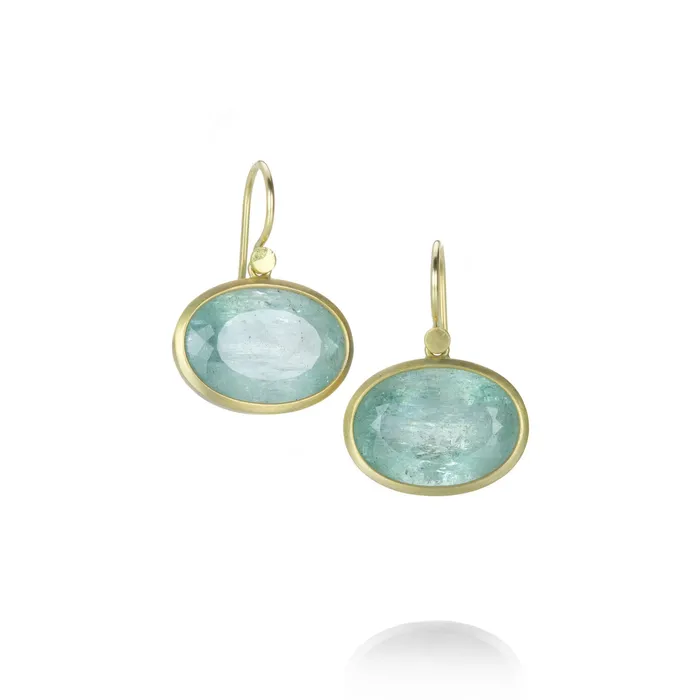Earrings Oval Aquamarine Drop Earrings Lola Brooks