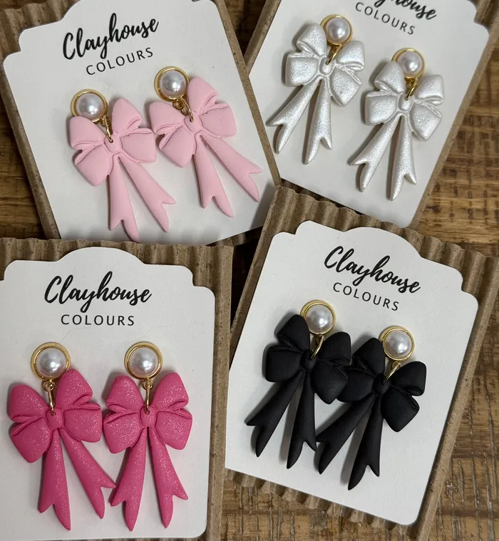 Earrings Pearls and Chicks Boutique Bow Earrings
