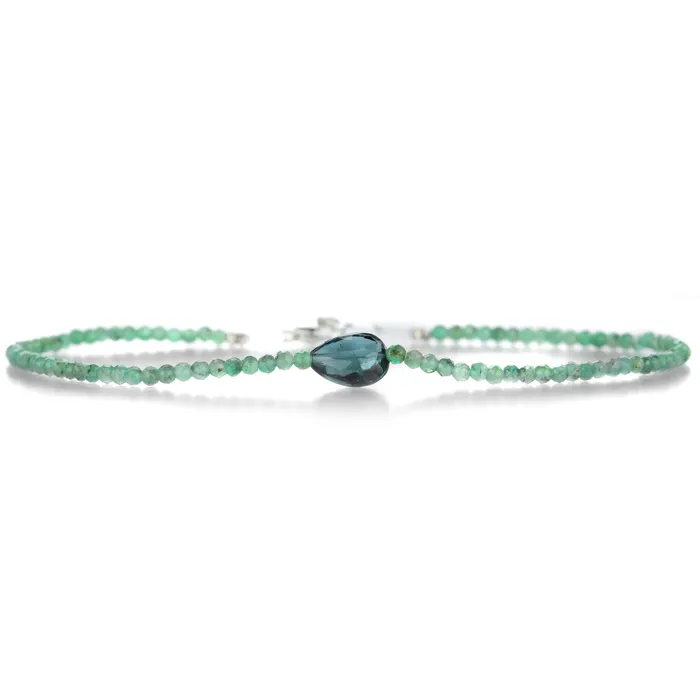 Emerald and Tourmaline Beaded Bracelet Margaret Solow Bracelets