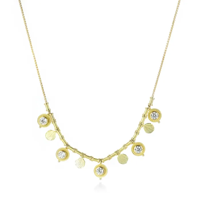 Five Diamond Drop Necklace Barbara Heinrich Necklaces