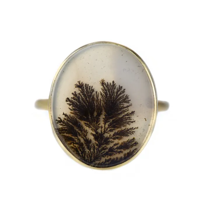 Gabriella Kiss 18k Oval Dendrite Ring Rings