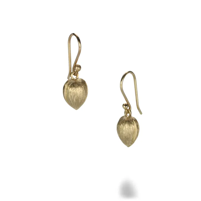 Gabriella Kiss Earrings 10k Tiny Walnut Earrings