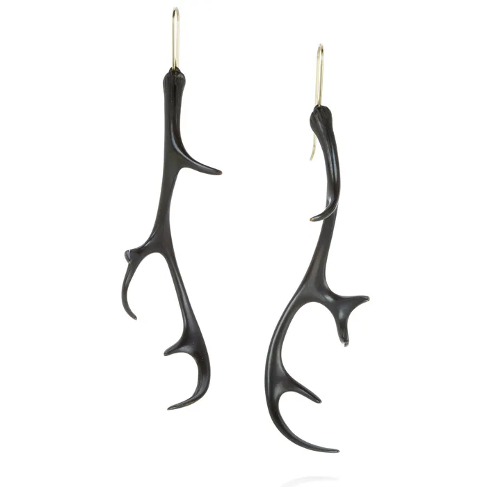 Gabriella Kiss Earrings Large Bronze Antler Earrings