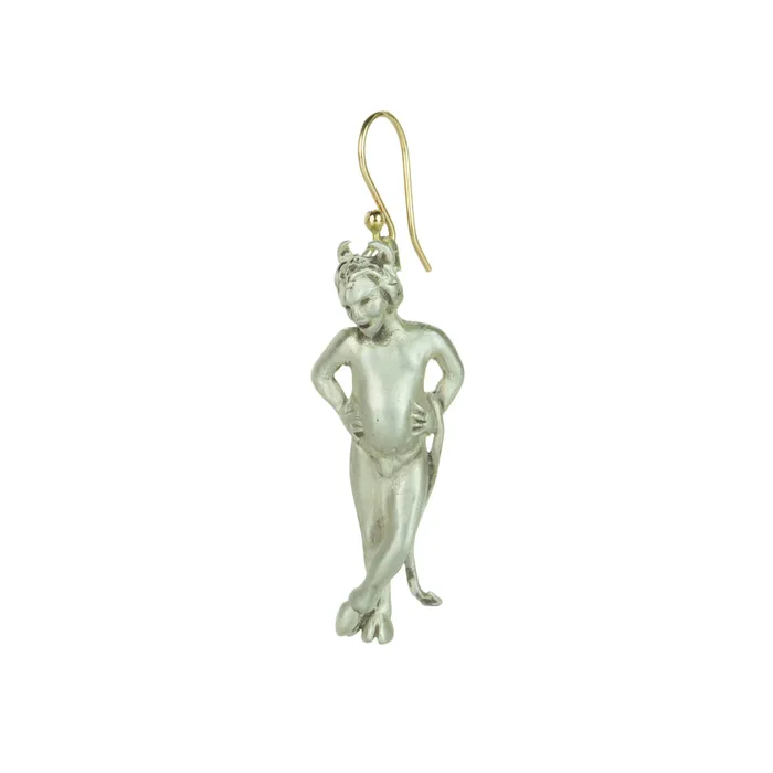 Gabriella Kiss Earrings Silver Devil Earring Single