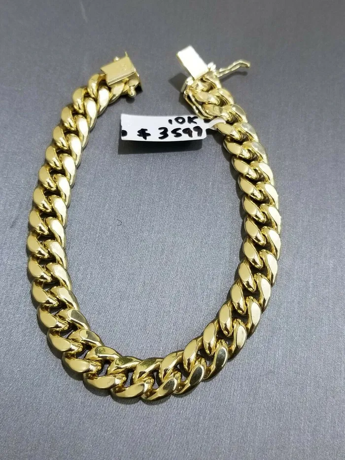 globalwatches10 10k Yellow Gold Miami Cuban Men Bracelet 9 Inch 9MM Box Clasp REAL Bracelets globalwatches10 10k Yellow Gold Miami Cuban Men Bracelet 9 Inch 9MM Box Clasp REAL Bracelets