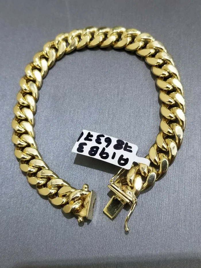 globalwatches10 10k Yellow Gold Miami Cuban Men Bracelet 9 Inch 9MM Box Clasp REAL Bracelets globalwatches10 10k Yellow Gold Miami Cuban Men Bracelet 9 Inch 9MM Box Clasp REAL Bracelets